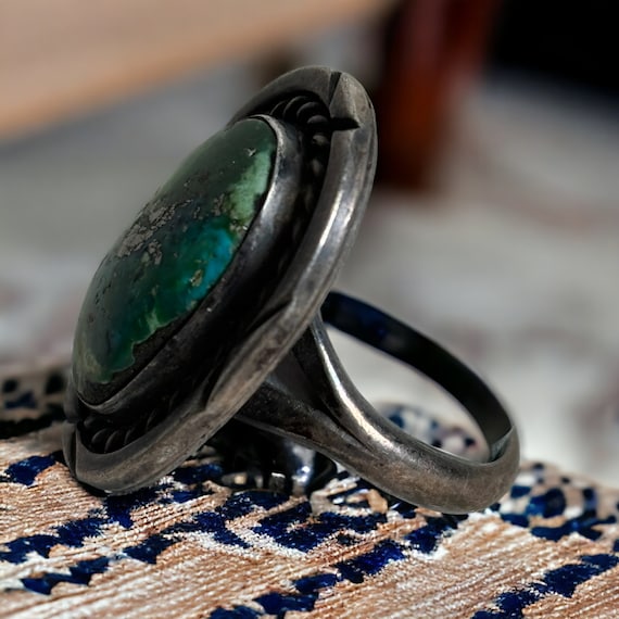 Turquoise Ring Size 7 Handcrafted Native American… - image 4