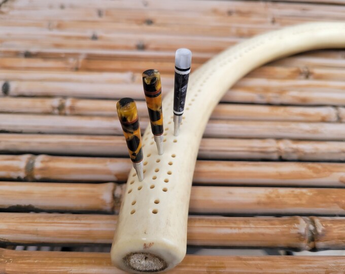 Stag Antler Cribbage Board Antler Bone Cribbage Game With 3 Pegs Rustic