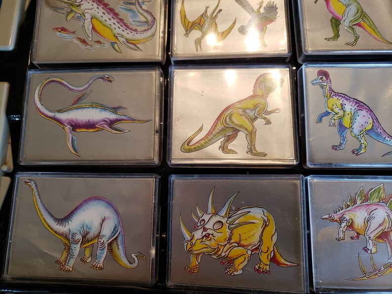 Vtg Lillian Vernon Dinosaur Ink Stamp Set / 17 Rubber Stamps Etsy