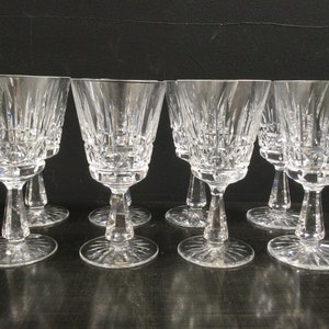 Waterford Crystal Barware Kylemore Water Goblets Set of 8 ~ Vintage Waterford Irish Crystal ~ Clear Criss Cross Cut ~ VintageSouthwest