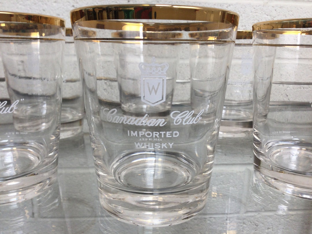 Canadian Club Double Old Fashioned Barware Set of 6 Like New Etsy