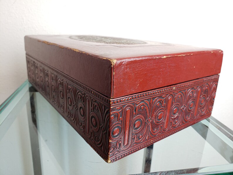 Smith Crafted Chicago Embossed Leatherette Box / Repurposed Etsy