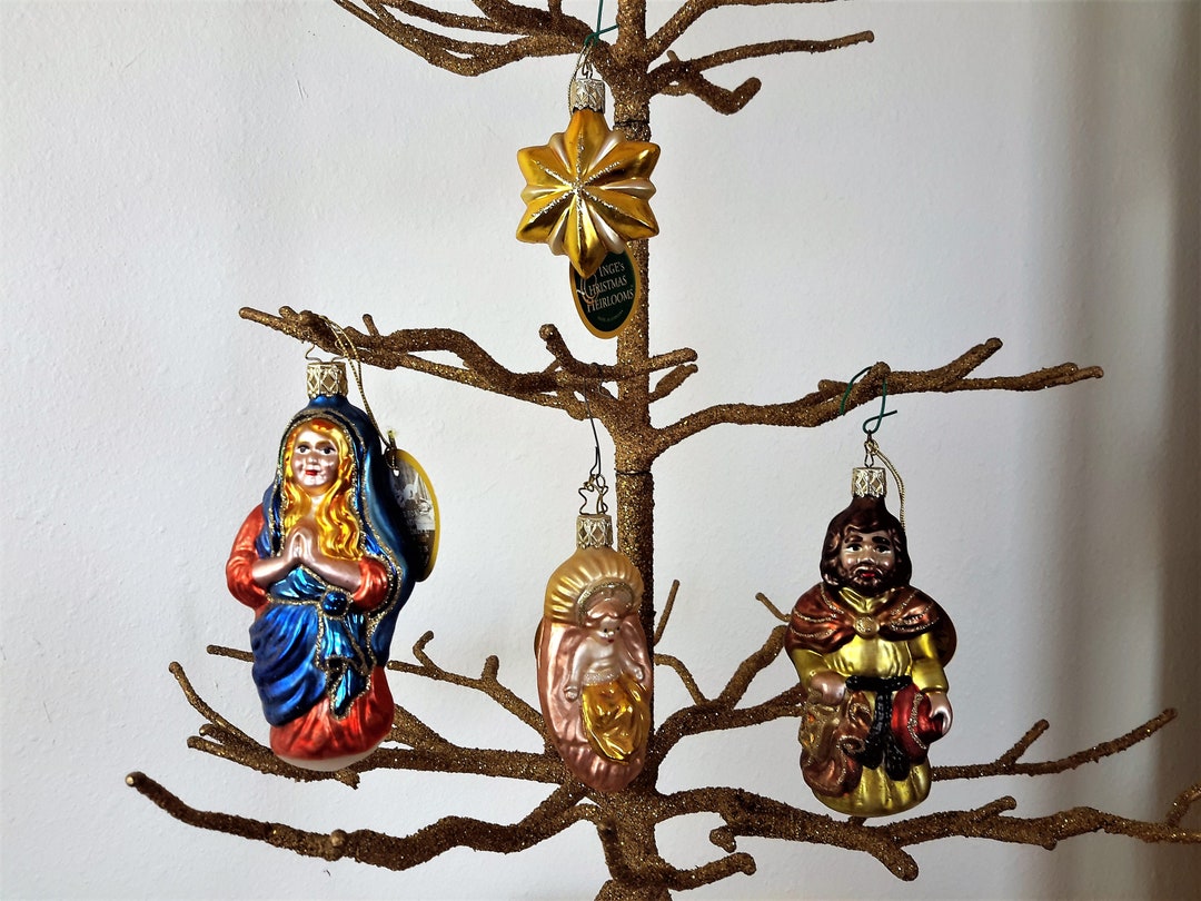 Inge's Nativity Christmas Ornaments Nativity Set of 4 Set Ornaments