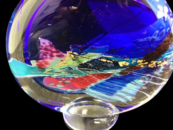 Murano Glass Perfume Bottle w Stopper ~ 10 1/2" I… - image 5