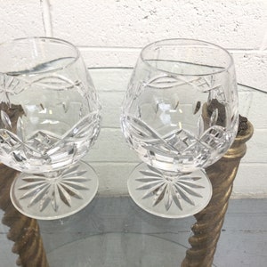 Waterford Crystal Dolmen Brandy Glasses Pair ~ 2 Waterford Brandy Snifters ~ Crystal Barware ~ Vintage Barware ~ VintageSouthwest
