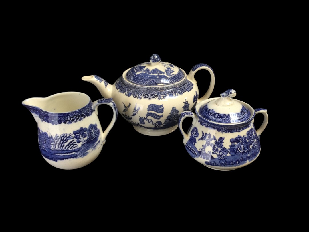 Tea Bag Caddy Holder Set Of 4 (blue Willow Tree Grace Teaware Tea Bag Caddy Holder, Set Of 4 (Blue Willow Tea Bag Holder For Used Tea Bag