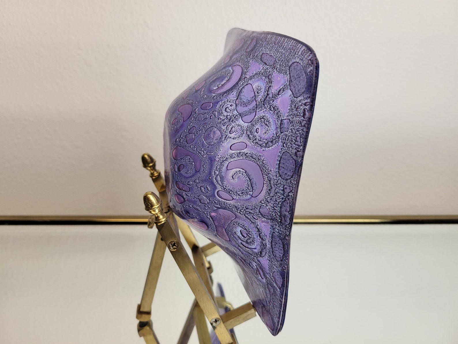 Higgins Art Glass Square Bowl / Mid Century Modern Glass / Etsy