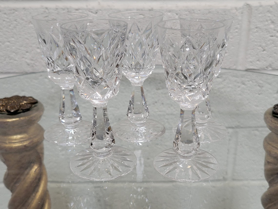 Waterford Crystal Kinsale Cordial Glass Set of 5 Glasses Etsy