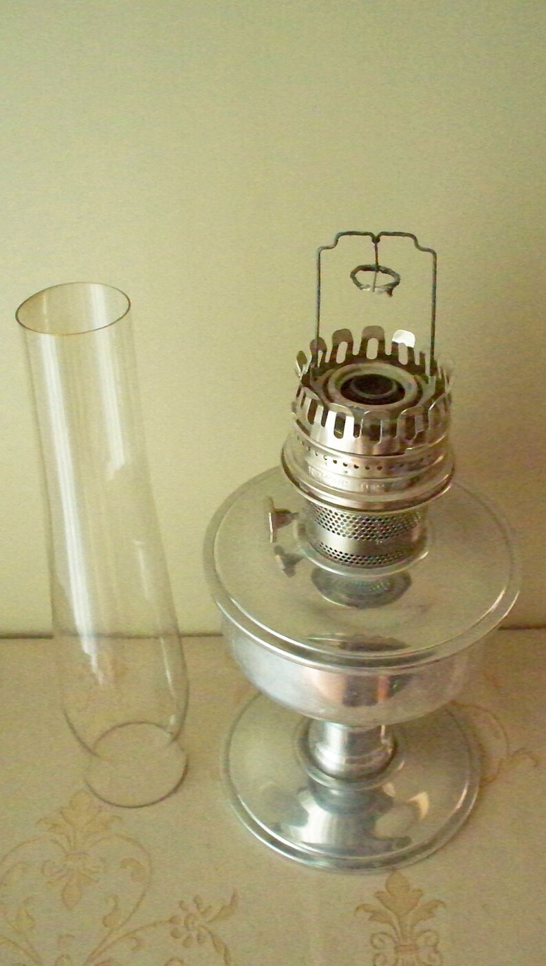 Aladdin Model 23 Aladdin Oil Lamp Hurricane Nickel Plated Etsy