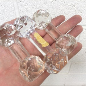 Mix & Match Crystal Knife Rests Set of 3 ~ 2 Vintage Knife Rests w Multi-Faceted Diamond Patterns ~ 1 Imperlux Knife Rest ~ VintageSouthwest