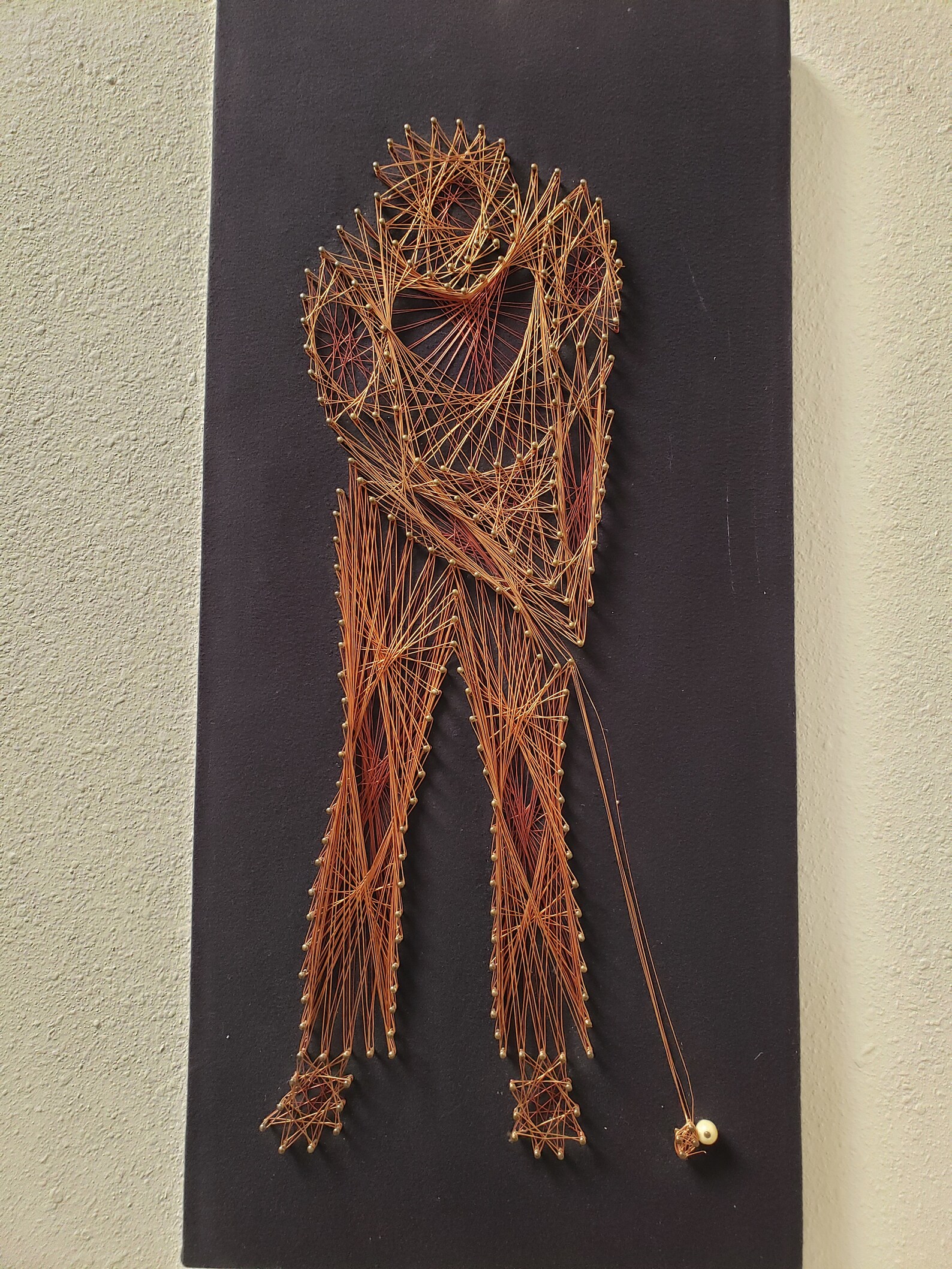 Pair Copper Wire String Art Wall Hanging / 3D Golf Player Wall Etsy