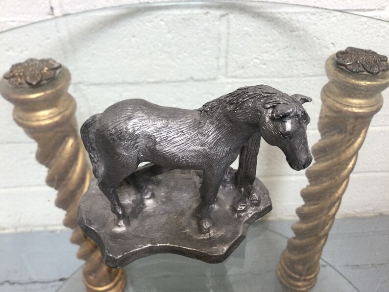 Vintage Pewter Horse Sculpture Handcrafted USA Hallmarked Etsy