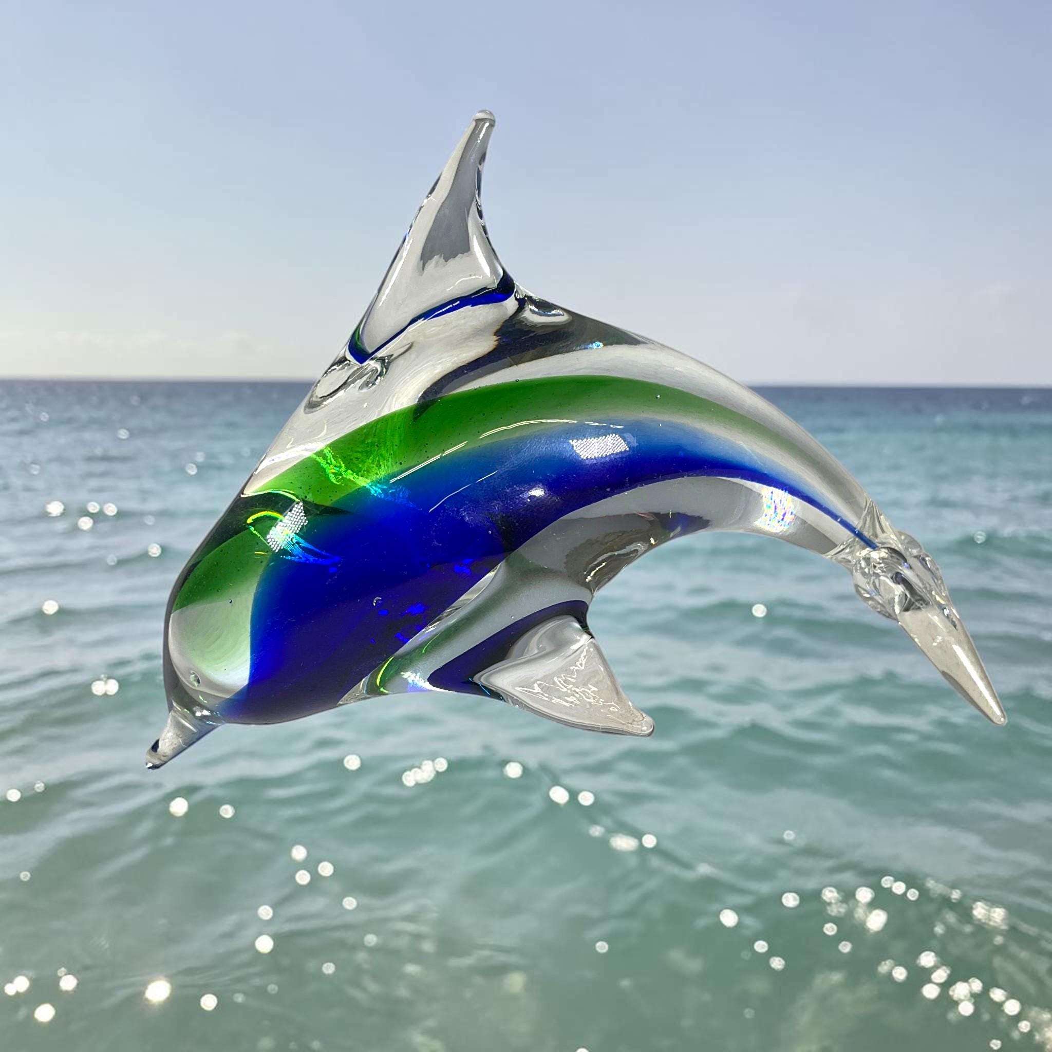 Blue Murano Glass Dolphin - Etsy