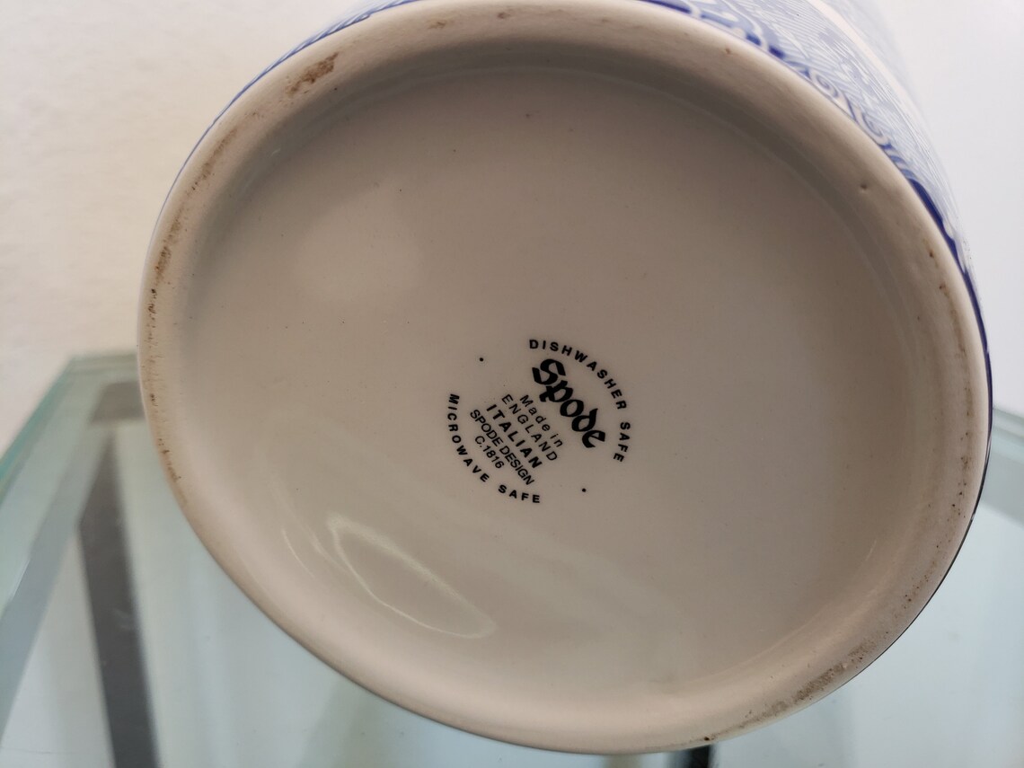 Spode Italian Blue Vase 1816 Design / Spode Porcelain Made In Etsy