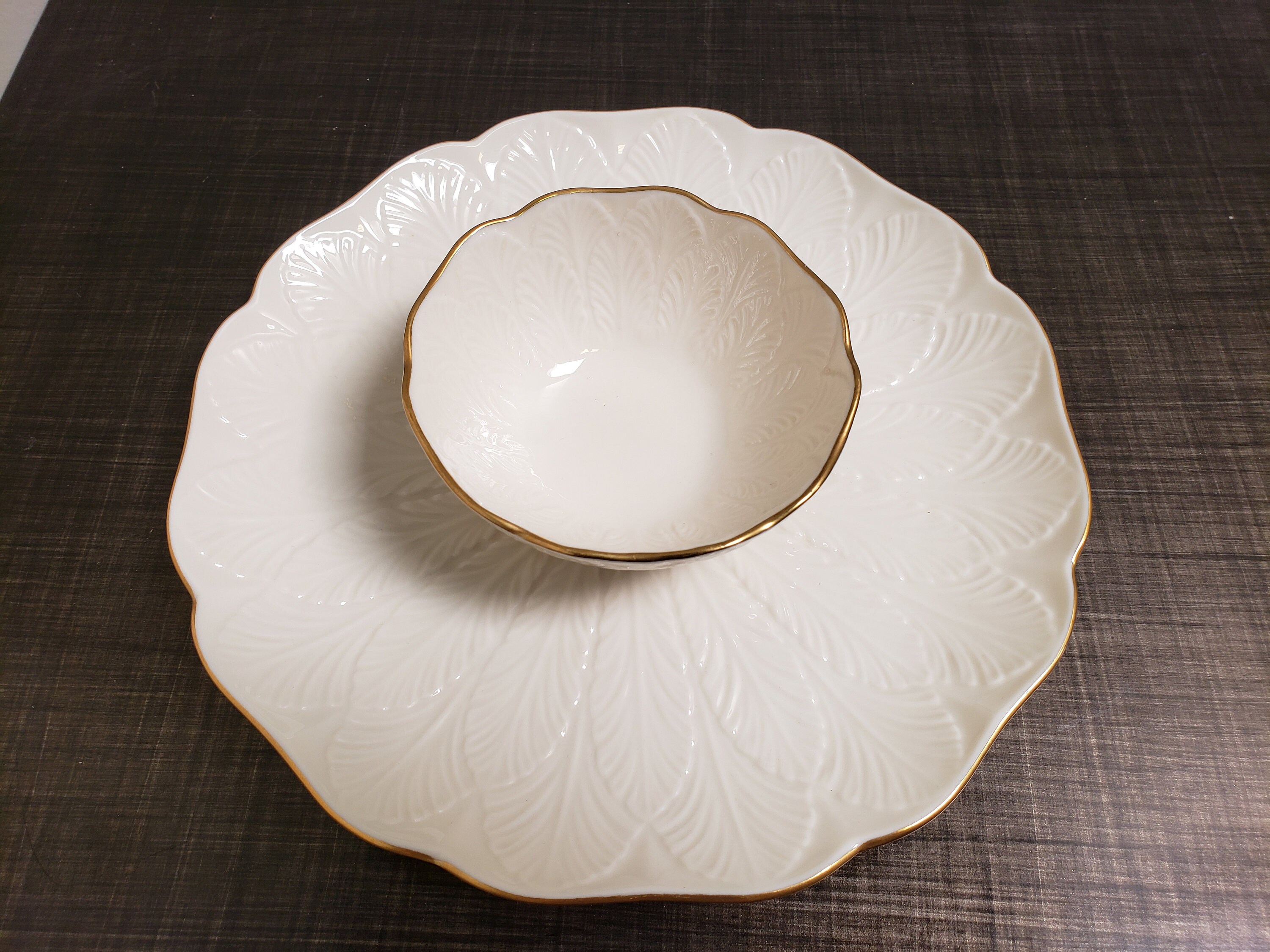 Lenox Greenfield Collection Chip Dip Plate / 1 Piece Chip Dip Etsy UK