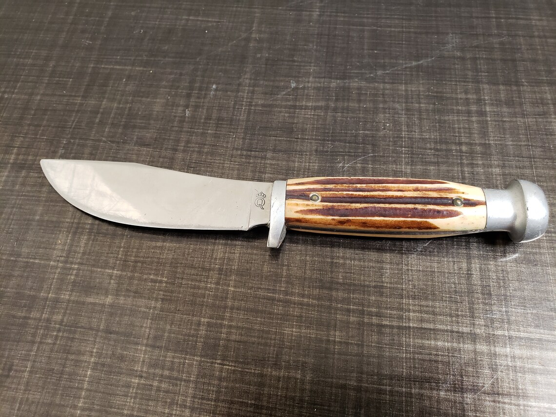 Queen Cutlery Hunting Knife With Leather Sheath / Hunting Etsy