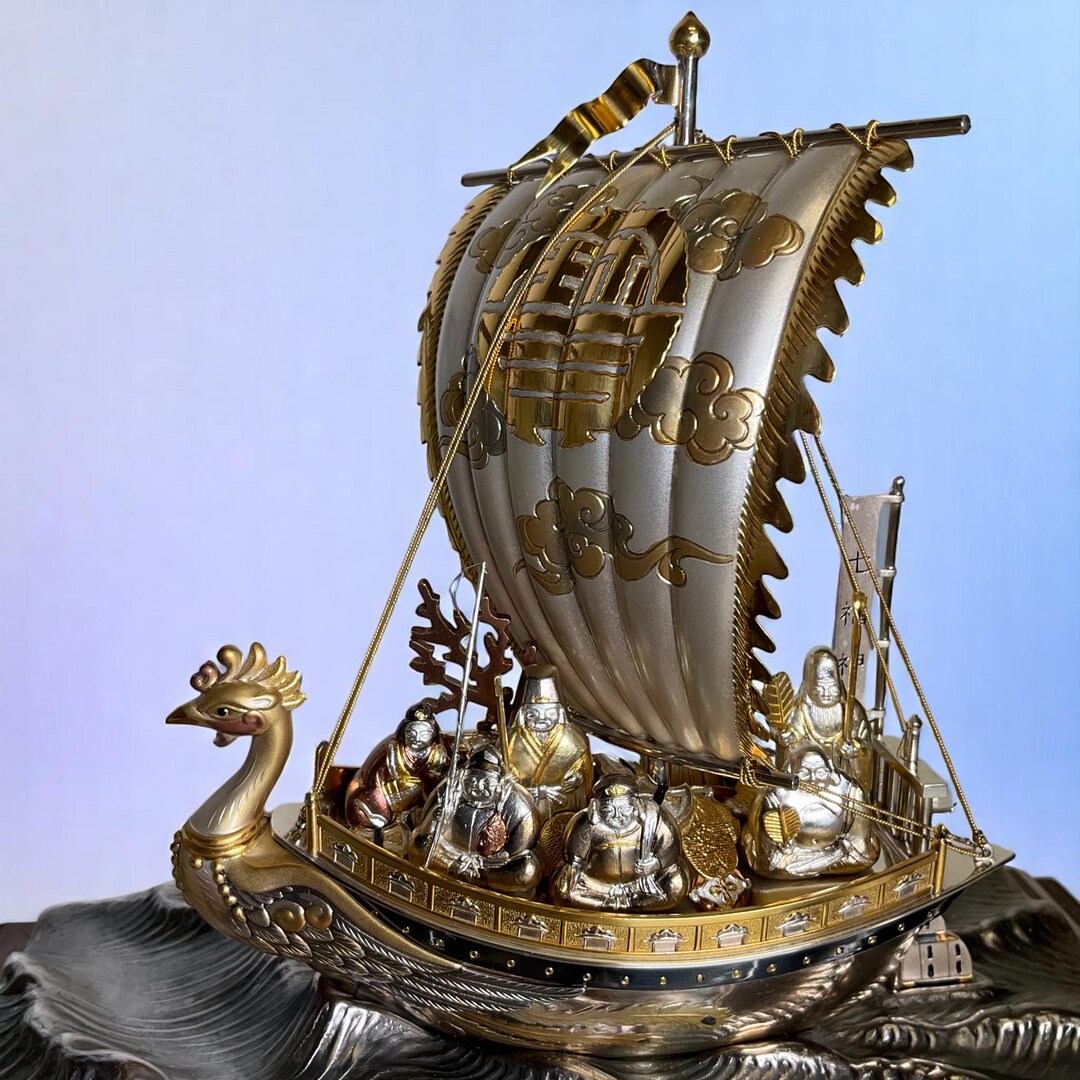 Japanese Silver Treasure Ship by Takehiko ~ Vintage 10