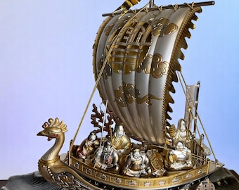 Magnificent Solid Sterling Silver Ship by Seki Takehiko Japan