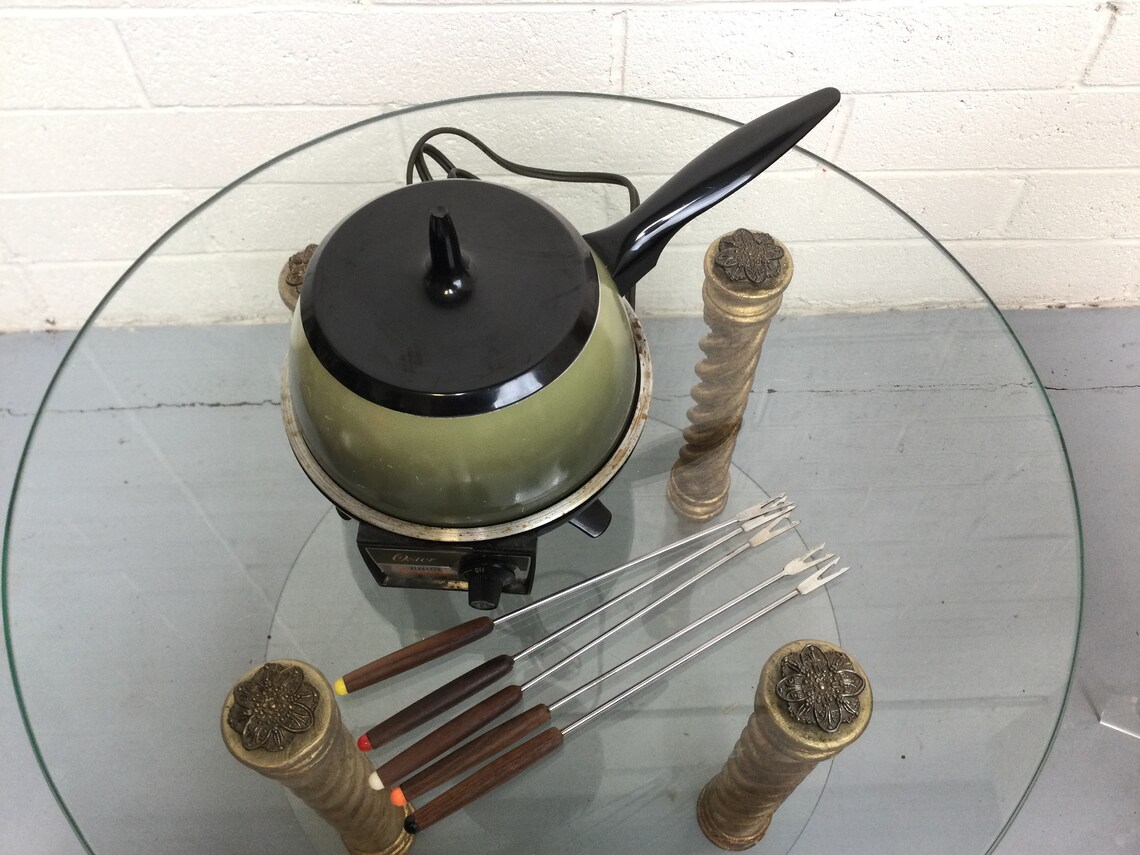 Oster Electric Fondue Set Model 682B 7 Piece Fondue Set Etsy