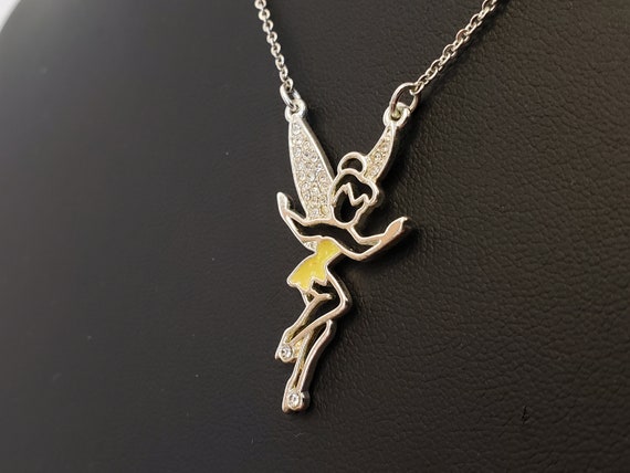 Disney Tinkerbell Pendant Necklace / Sterling Sil… - image 4