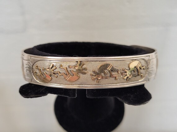 Navajo Cuff Bracelet 12K Gold Fill & Sterling Artist - Etsy