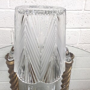 Hollywood Regency Cut Crystal Ice Bucket / Champagne Chiller Bucket Clear & Frosted Glass Bucket Art Deco Barware VintageSouthwest image 5