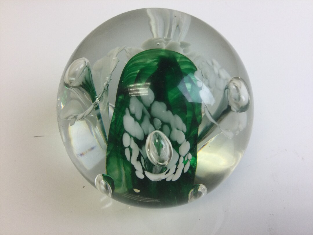 Prestige Art Glass Paperweight elwood Indiana USA Vintage Etsy