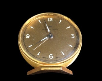 Lux ヴィンテージ 時計置物 1930年代 クローム ラックス グッドラック Vintage 1930s Art Deco Lux Good Luck Horseshoe Chrome Mechanical