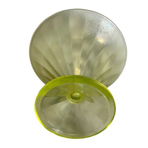 Fenton Barware Vaseline Glass Footed Sherbet Glass 1930s Fenton Yellow Topaz Uranium Glass Desert Cup 4 1/2 Glowing Depression Glass image 8