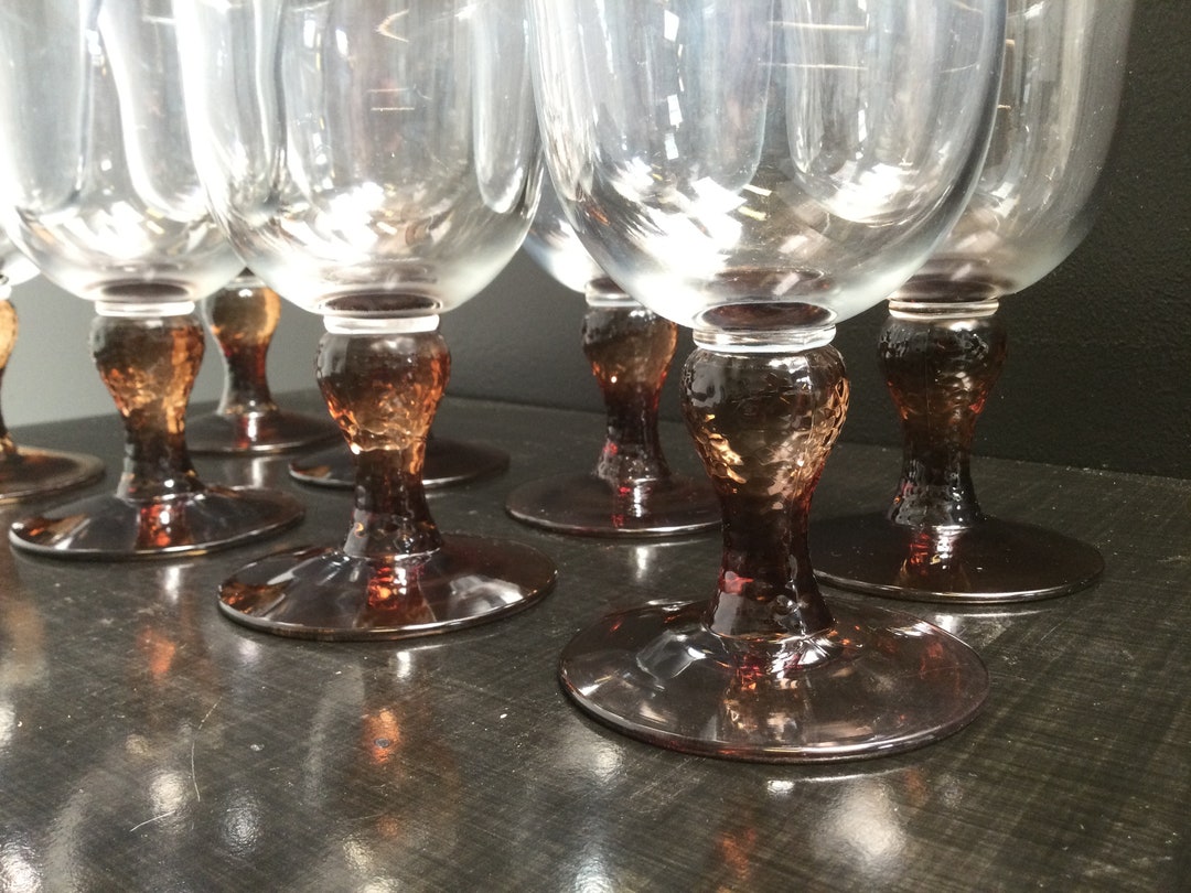 1970s Martello Water or Wine Goblet Glasses Set of 8 Libbey Etsy