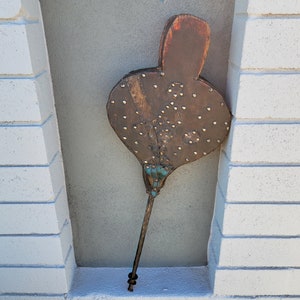 Antique Fireplace Bellows Working / Fire Stoker / Rustic Wall Decor / Wood & Leather Bellows / Vintage Steampunk Piece / VintageSouthwest