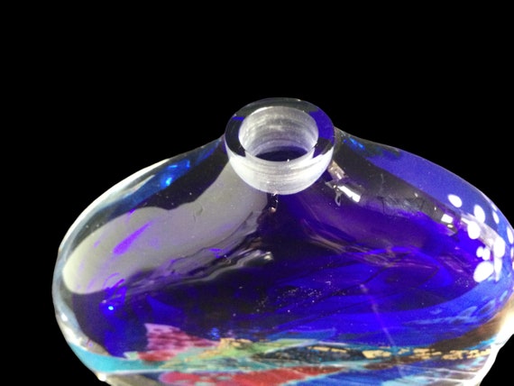 Murano Glass Perfume Bottle w Stopper ~ 10 1/2" I… - image 4