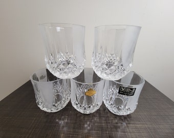 Bourbon G&T BOXED Italian Cut Crystal Whiskey Glasses Tumblers Bar Gift Scotch 