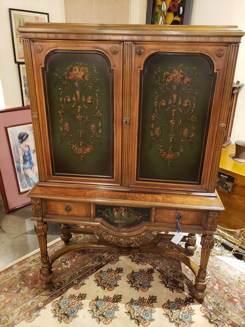 Berkey and Gay Hand Painted / Antique Furniture Locked Etsy