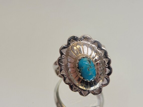 Minimalist Turquoise Ring Sz 6 1/2 ~ Native Ameri… - image 6