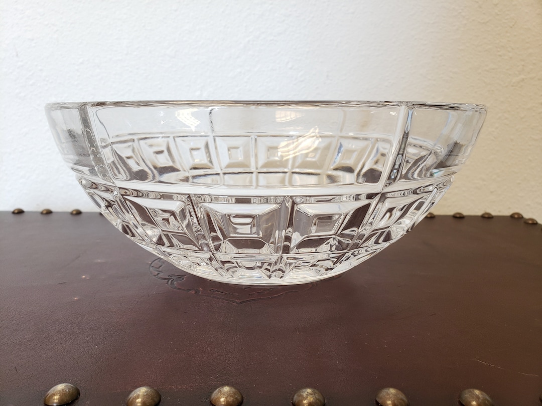 Large Rosenthal Crystal Bowl / Domus Pattern / Luxury Crystal Gifts