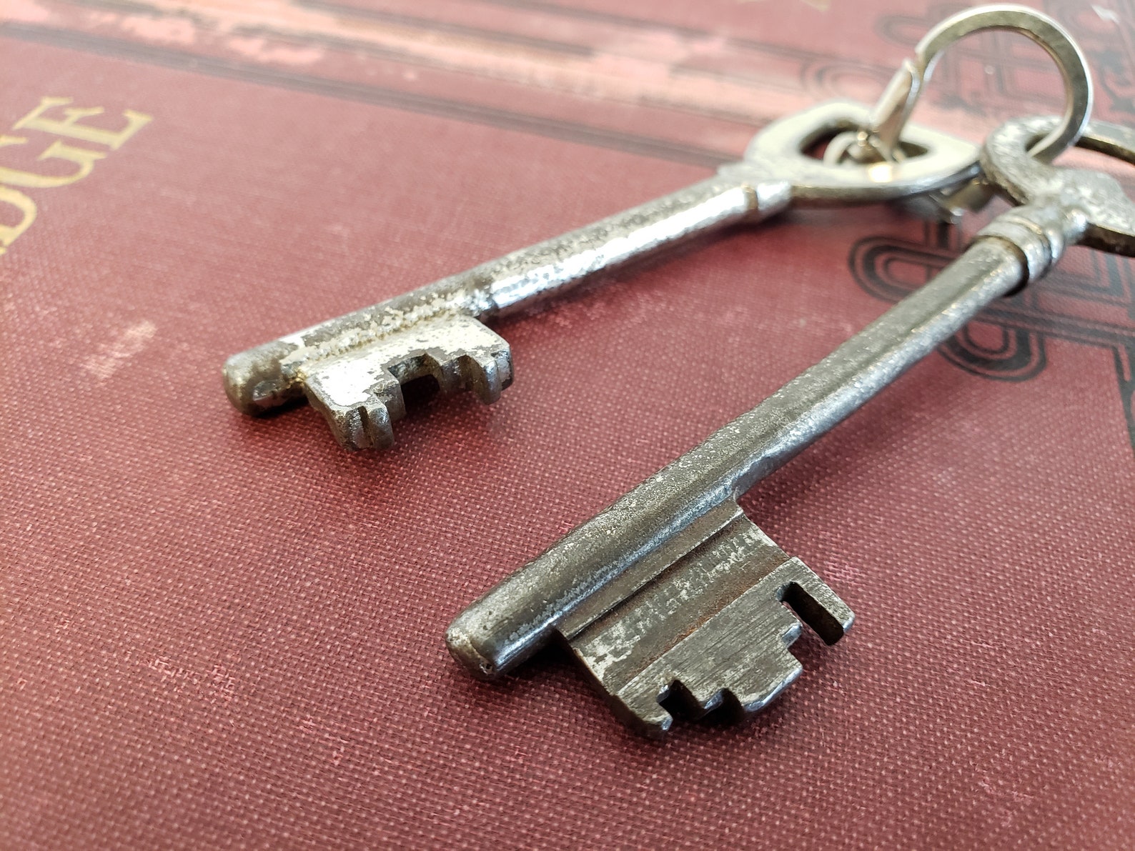 Antique Skeleton Keys / Pair of Large Skeleton Keys / Rustic Etsy