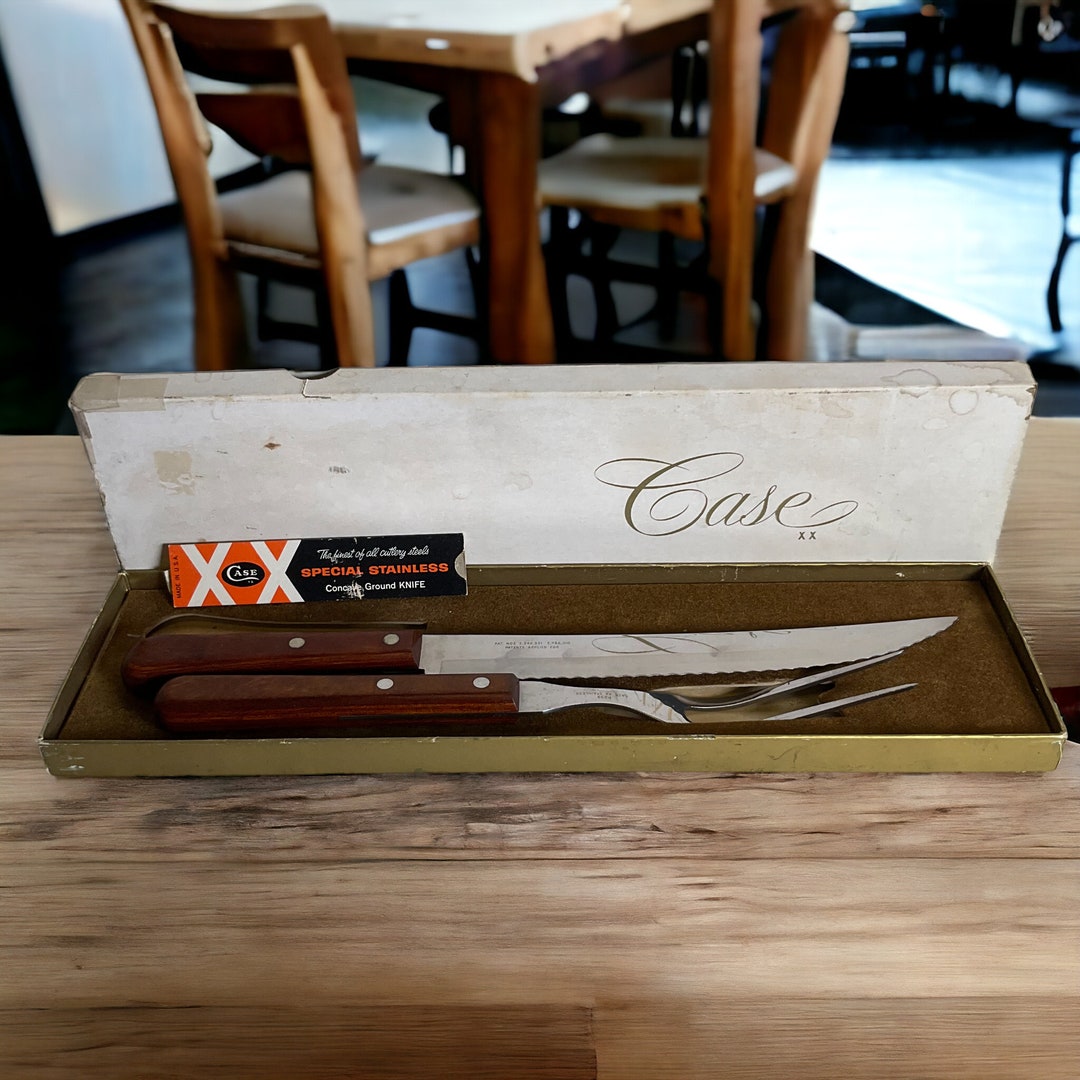 Case XX Carving Set W Box Vintage Knife & Fork Set Case Miracle Edge