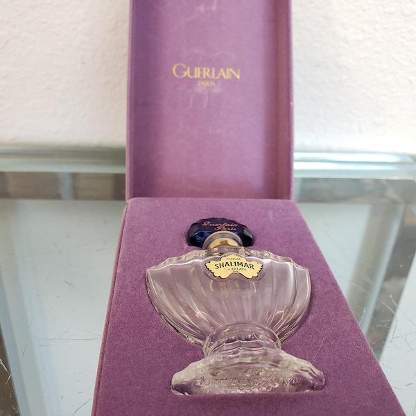 Guerlain Paris Shalimar Garden Parfum & Box / Mid Century French Perfume Bottle / Hollywood Regency Decor / Vintagesouthwest 20X