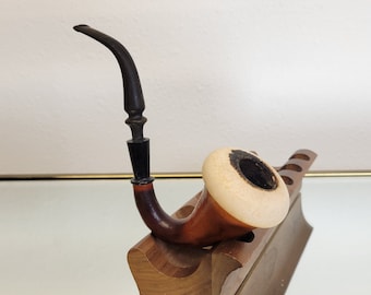 Hand Crafted Perfect Gift for Him Calabash Meerschaum Tobacco Pipe for Smoking