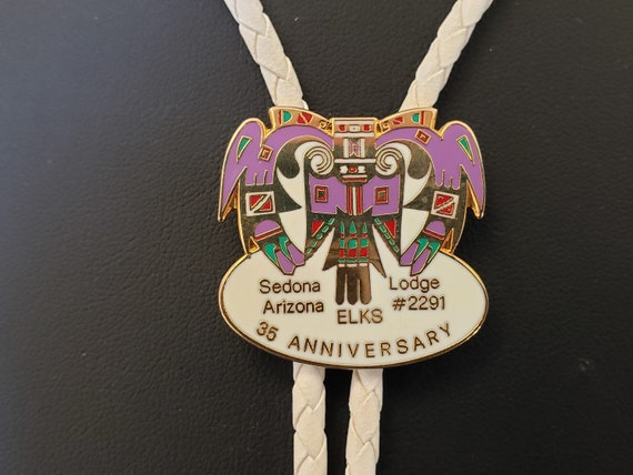 Women's Elks Lodge Bolo Tie / 35th Anniversary Co… - image 1