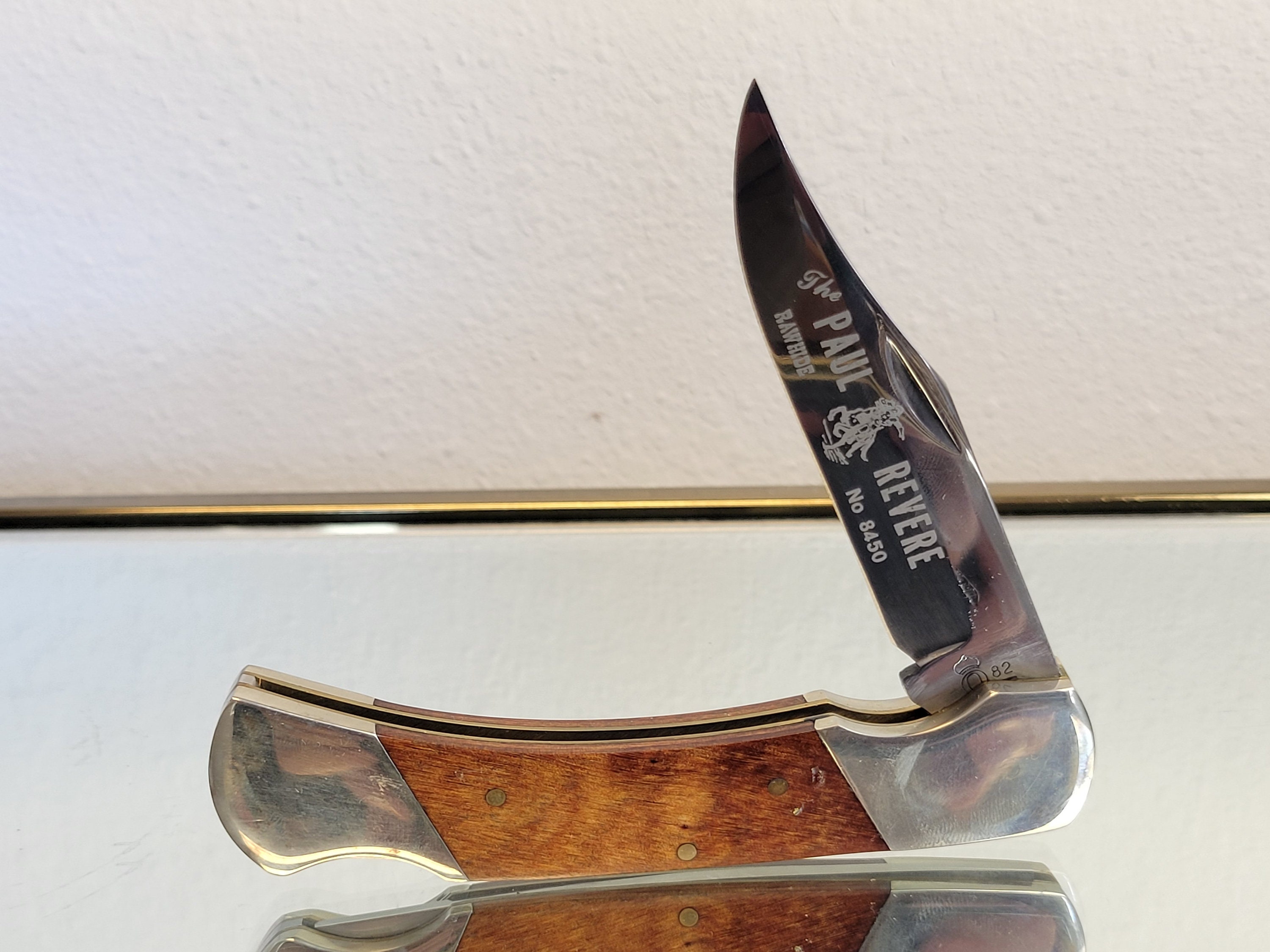 Queen Cutlery Pocketknife 8450 The Rawhide Series Paul Revere Etsy
