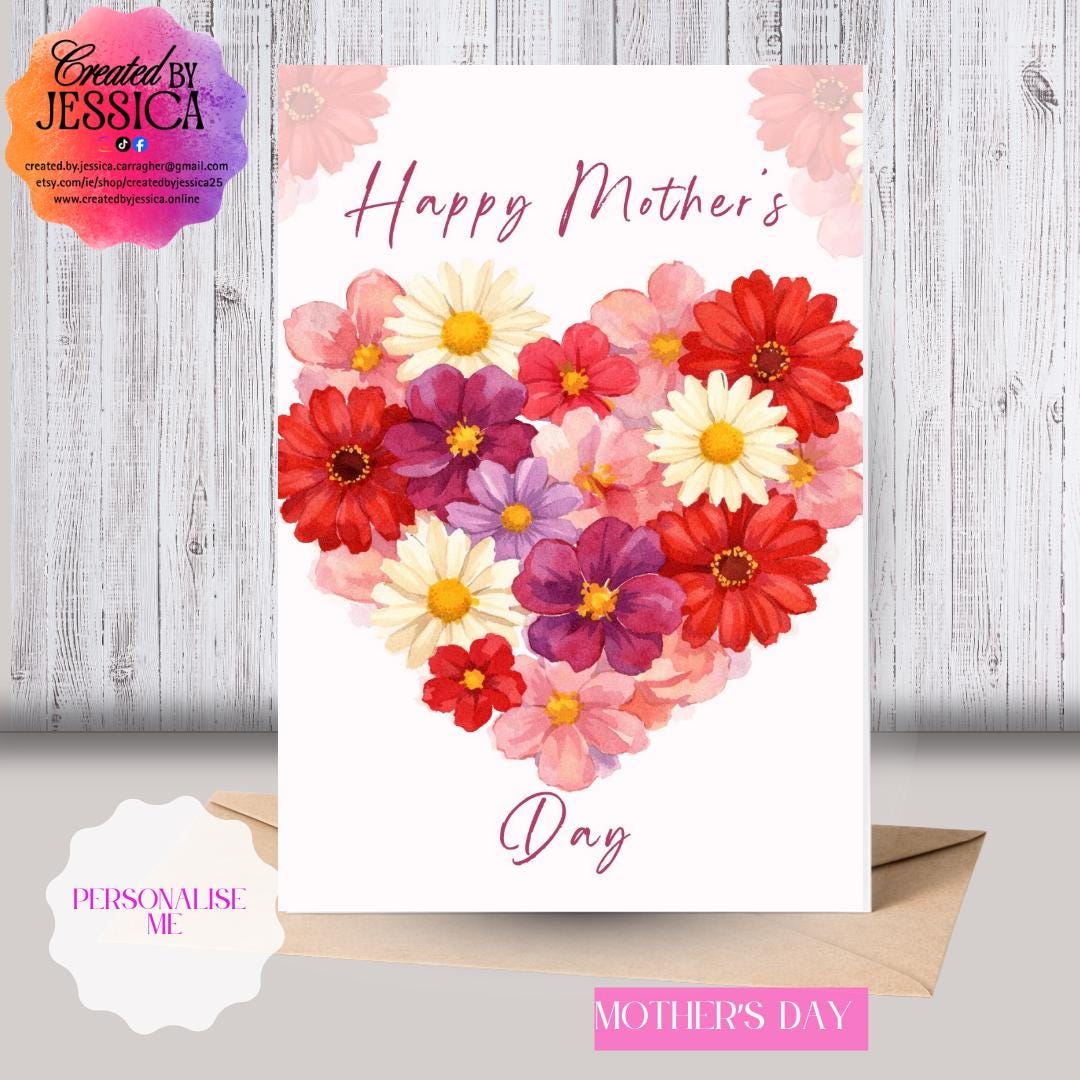 Personalised Happy Mother's Day Card - Etsy