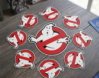 Ghostbusters Logo Sticker, No Ghost Sign Vinyl Decal, 80s Movie Nostalgia Gift, Waterproof Laptop & Water Bottle Decal