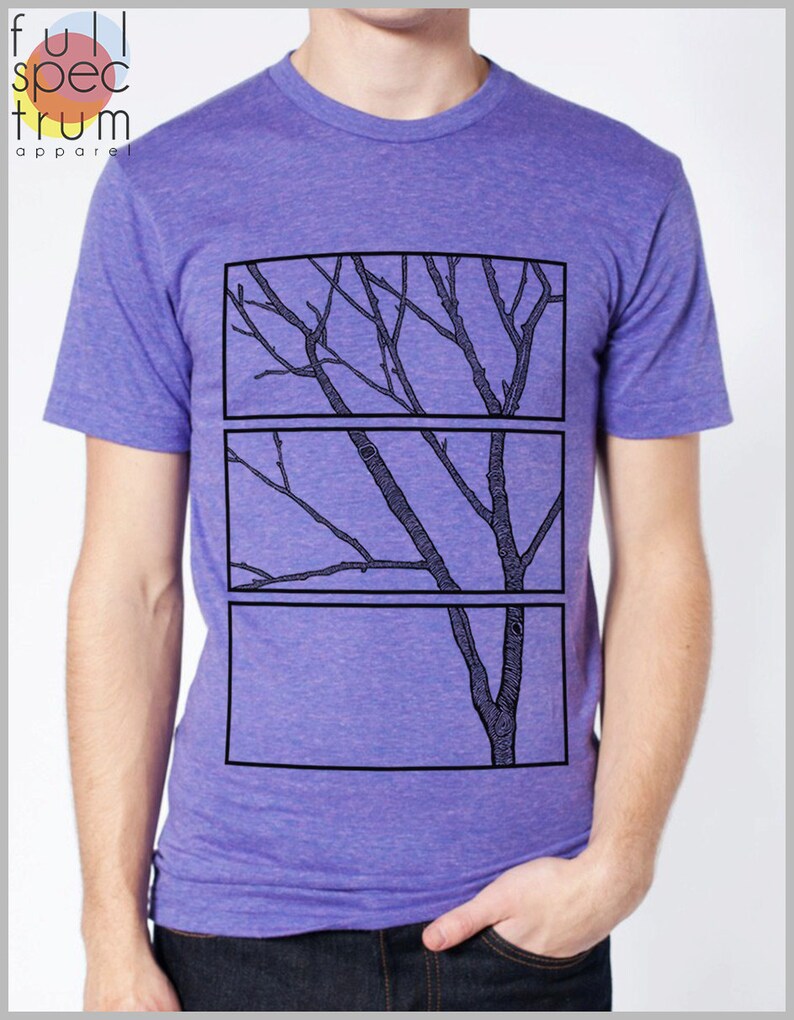 Men's Tree T Shirt Nature Tshirt American Apparel xs s Etsy