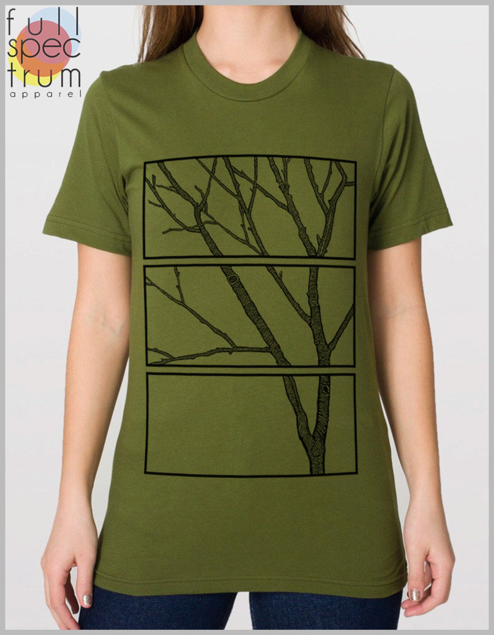 Men's Tree T Shirt Nature Tshirt American Apparel xs s Etsy