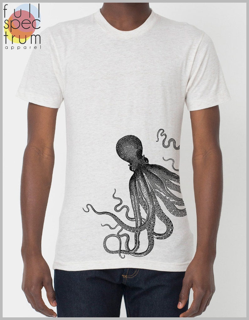 Men's Octopus T Shirt American Apparel XS S M L XL 9 Etsy