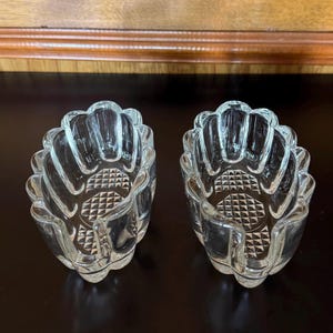 Vintage Princess House Crystal Spoon Rest Set of 2 | Utensil Caddy | 1980s Silverware Holder
