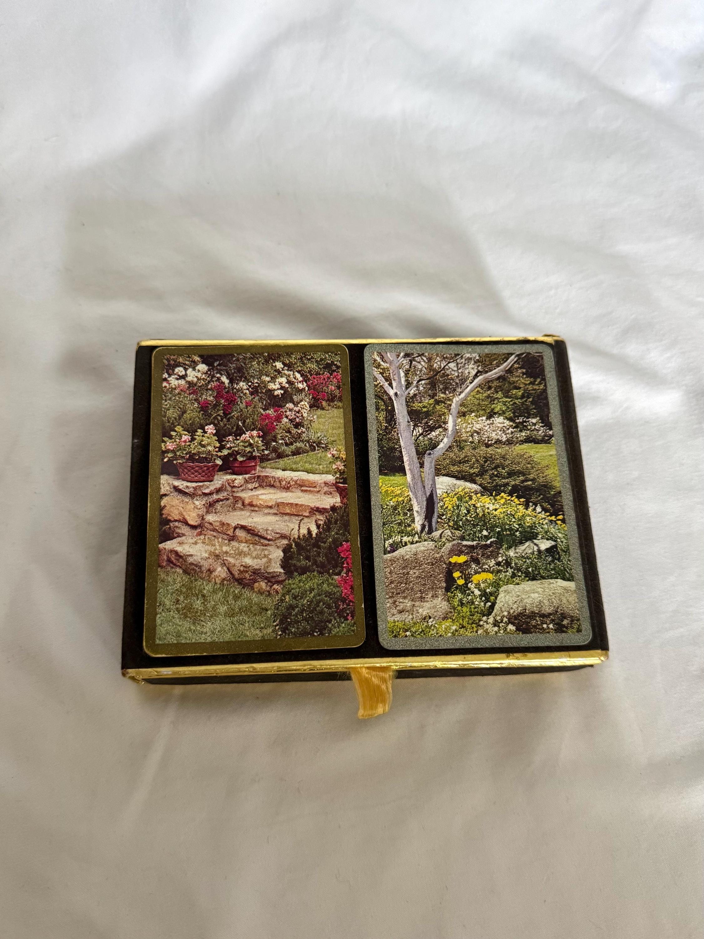 Vintage Gold Edge Playing Cards - Etsy