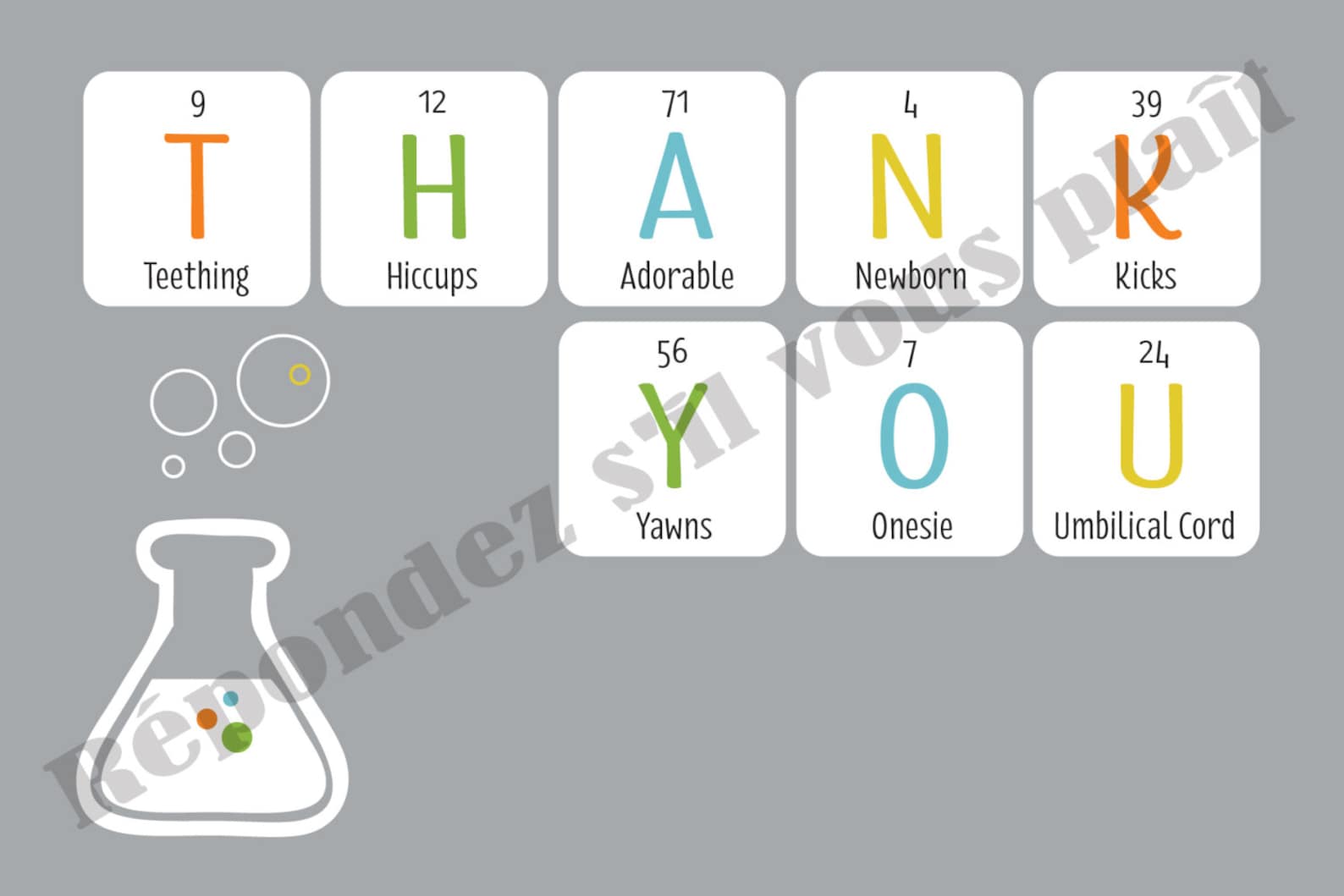 Science Creation Baby Shower Thank You Etsy